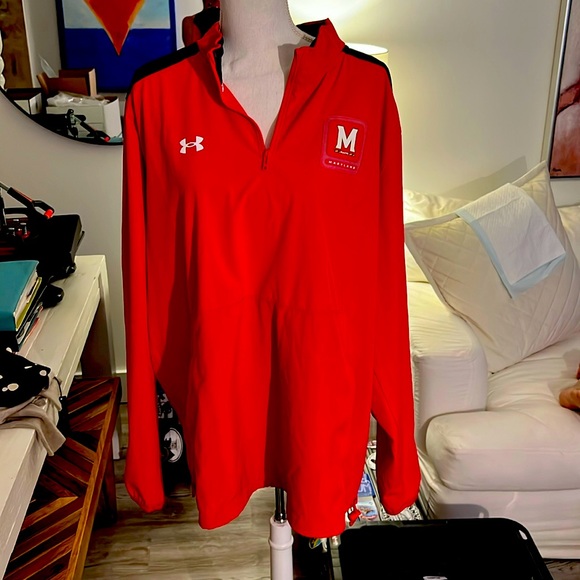Men’s Maryland Terps Under Armour 1/4 zip windbreaker w/...